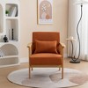 SEYNAR Mid Century Boucle Uplostered Soild Wood Accent Armchair with Pillow - 2 of 4