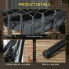 Vynxaria Patio Hammock Chair with Stand, Outdoor Hammock Swing Hanging Lounge Chair with Side Pocket and Headrest, Dark Gray - 4 of 4