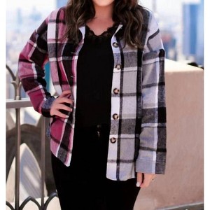 Women's Colorblock Shacket - Jess Lea - 1 of 2