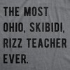 Womens  Funny T Shirts The Most Ohio Skibidi charm Teacher Ever Internet Meme Graphic Novelty Tee for Ladies - Crazy Dog Women's T Shirt - 2 of 4
