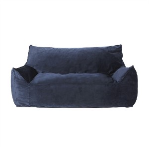 XINGHANZHENXUAN Velveteen 2-Seater Bean Bag Chair, Oversized Lounger with Armrests & Removable Cover - 1 of 4