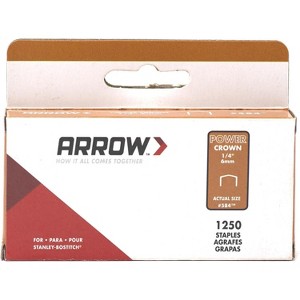 Arrow 584 Heavy Duty Staples for Bostitch/Stanley, 1/4Inches x 3/8Inches, 1250ct - 1 of 1