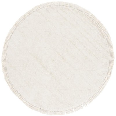 Easy Care ECR213 Handmade Woven Area Rug - Ivory - 6'-0" x 6'-0" Round - Safavieh