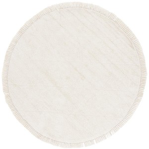 Easy Care ECR213 Handmade Woven Area Rug - Ivory - 6'-0" x 6'-0" Round - Safavieh - 1 of 3