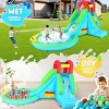 HOMDOX 156" × 100" × 85" Inflatable Water Slide Park Bounce House for Kids 3-10 w/Air Blower Pool Sprinkler for Backyard In/Outdoor Party Gift - 2 of 4