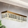 LNC Alastair 1-Lights Luxury and Glam  Circle Integrated LED Crystal Chandelier,Gold,21.7in/31.5in/36in - 2 of 4