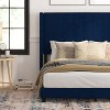 Soren Velvet Upholstered Platform Bed Frame with Wingback Headboard - Taylor & Logan - 3 of 4