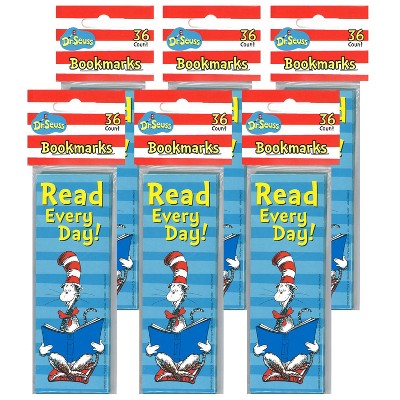 Eureka® Cat In The Hat™ Read Every Day Bookmarks, 36 Per Pack, 6 Packs ...