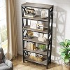 Hommoo 70.8" Tall 6-Tier Bookshelf Grey - image 2 of 4