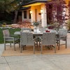 7pc Slatted Extendable Acacia Wood Patio Dining Set - Saracina Home - 4 of 4
