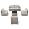 Outdoor Sectional Sofa Patio Furniture Sets with Thickened Cushions - 3 of 4