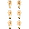 Elegant Lighting LED Decorative Helix vertical 2000K nostalgic filament 6 watts 300 lumens amber tint A19 light bulb - 2 of 2