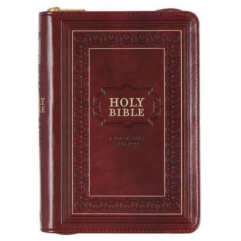 KJV Holy Bible, Mini Pocket Size, Black Faux Leather w/Ribbon Marker, Red  Letter, King James Version