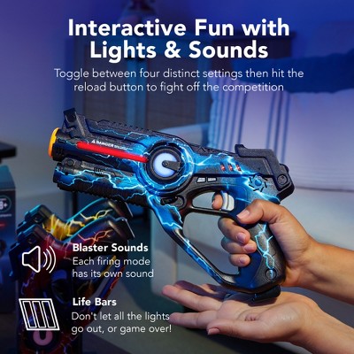 Rechargeable Laser Tag Blasters Set with Docking Station, 4 Colors
