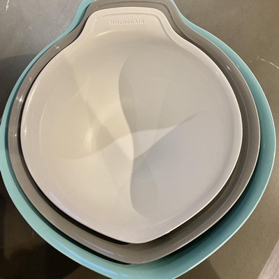 Best Buy: KitchenAid 3-Piece Mixing Bowl Set Aqua, Gray & White KQ175OSA7A