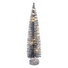 Vickerman 16"x20"x24" Silver Lit Bottle Brush Tree Set - 2 of 4
