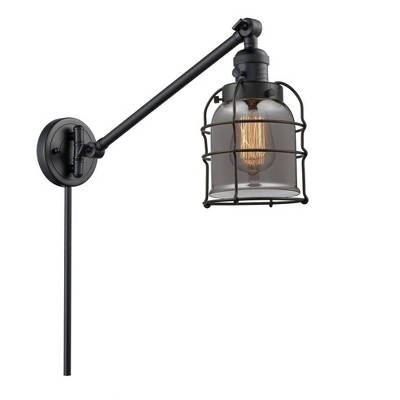 Bell Cage - 1 Light Swing Arm Wall Sconce In Industrial Style-25 Inches Tall and 8 Inches Wide