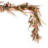 Vickerman 5' Brown and Cream Artificial Carnation and Chinese Lantern Garland. - 4 of 4