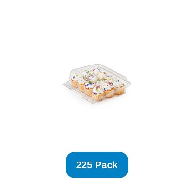 Good Natured Products 12-- Pack 2.5" Mini Cupcake & Muffin Container Clear Compostable PLA - Case of 225