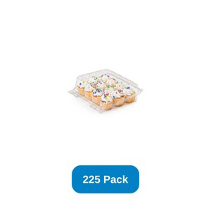 Good Natured Products 12-- Pack 2.5" Mini Cupcake & Muffin Container Clear Compostable PLA - Case of 225 - 1 of 3