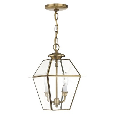 Livex Lighting Westover 2 - Light Pendant in  Antique Brass