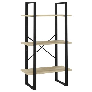 vidaXL Storage Shelf Sonoma Oak Engineered Wood and Metal Medium - 1 of 4