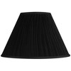 Springcrest Collection Set of 2 Pleat Empire Lamp Shades Deep Black Large 7" Top x 17" Bottom x 11.5 Slant Spider Replacement Harp and Finial Fitting - 3 of 4