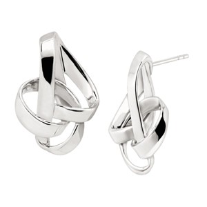 Silpada 'Tied Up' Knotted Earrings in Sterling Silver - 1 of 4