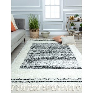 CosmoLiving By Cosmopolitan Bennett BT35D Shag Stripe Area Rug - 1 of 4