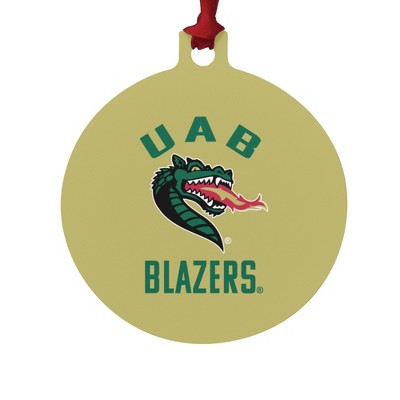 Alabama at Birmingham Blazers Logo Aluminum Holiday Christmas Tree Ornament