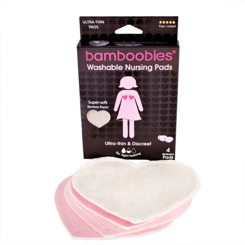 Bamboobies Nursing Pads for Breastfeeding Reusable Washable Breast Pads  Super Soft Rayon Made From Bamboo Milk Proof Liner Perfect Baby Shower  Gifts