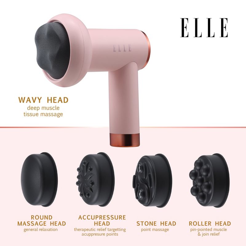 ELLE Cordless Handheld Percussion Massager, 2 of 6