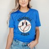 Simply Sage Market Women's Baseball Vibes Smiley Face Short Sleeve Graphic Tee - 2 of 3