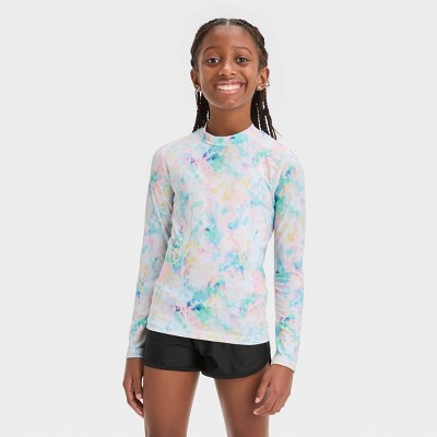 Girls' Cherries Printed Rash Guard Swim Top - Art Class™ Black : Target