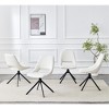Lyngins Modern Swivel Dining Chairs,Upholstered Kitchen Chairs with High Backrest,PU Leather Chairs for Dining Room,Kitchen - 2 of 4