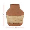 Natural Terracotta & Rattan Bud Vase for Dried Flowers, Table Decor - 4 of 4
