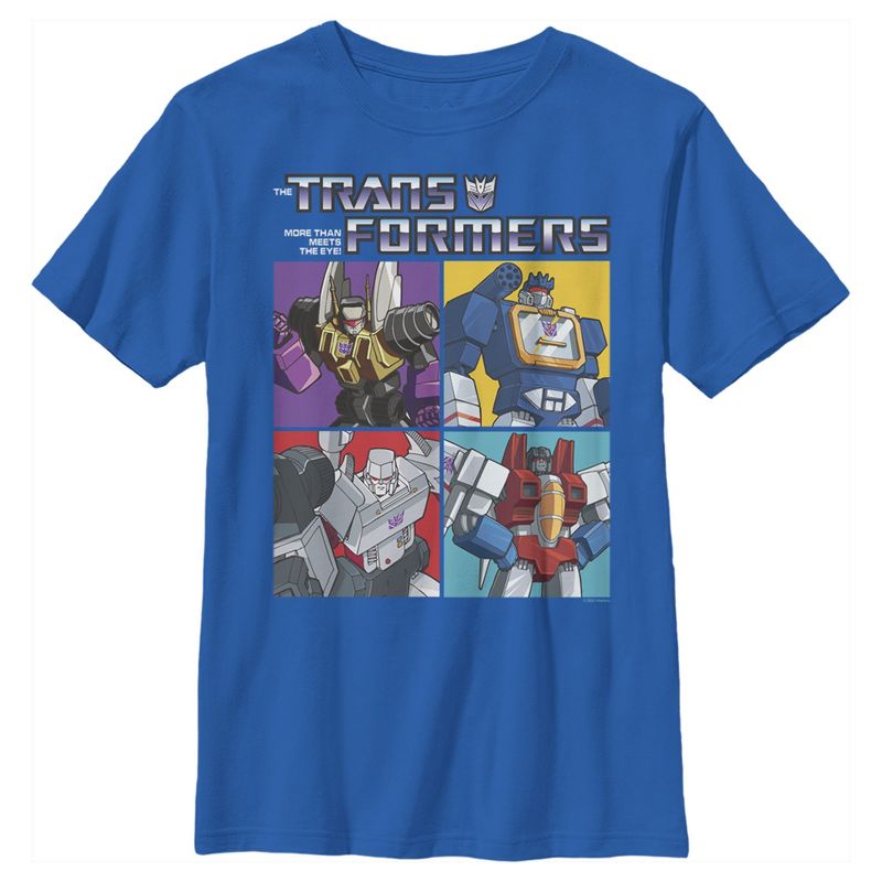 Boy's Transformers Decepticon Characters Boxes T-Shirt, 1 of 6