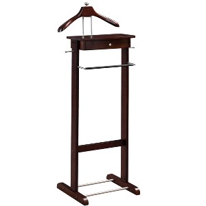 Proman Products Kingston III Valet Stand with Drawer, Contour Hanger, Trouser Bar, Tie & Belt Hooks and Shoe Rack - VL16260 - 1 of 4