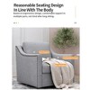 360-degree Swivel Armchair with Cotton Linen Upholstery and Wooden Legs - 3 of 4