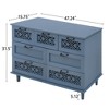 Bella Depot 47.24''W 7 Drawer Cabinet, Suitable for Bedroom, Living Room-Blue - 4 of 4