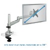 Mount-It! Single Height-Adjustable, Articulating, Pivoting, Swiveling, Tilting, Arm Desk Mount for LCD, LED, Computer Monitor Displays, Silver - image 2 of 4