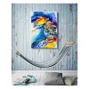 Cottage Garden West of The Wind Turtle Play Blue, Yellow, Green 30 x 40 Inch Waterproof Gallery Wrapped Canvas, Outdoor Garden, Yard, Patio All - 2 of 2