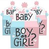 Big Dot of Happiness Baby Gender Reveal - Treat Box Party Favors - Team Boy or Girl Party Goodie Gable Boxes - Set of 12 - 2 of 4