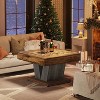 Hommoo 31.5" Modern Square Coffee Table Brown - 3 of 4