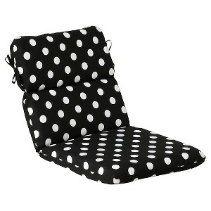 Outdoor Chair Cushion - Black/White Polka Dot, Black White