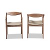 2pc Harland Faux Leather Upholstered and Wood Dining Chair Set - Baxton Studio - 2 of 4