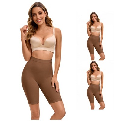 INSPIRE CHIC 3 Pcs Women's Butt Lifter Thigh Slimmers High Elasticity Control Waist Panties