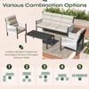 Cesicia 4-Piece Gray Patio Sofa Set With Side Table & Cushions for Relaxing in Your Backyard, Porch, Poolside - 2 of 4