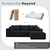 108" Cloud Sectional Couch with L-Shape Chaise, Modern Corduroy Modular Sofa with Deep Seat, Boneless Cloud Couches for Living Room Bedroom - 4 of 4