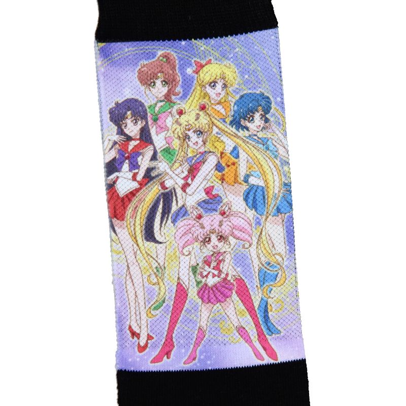 Sailor Moon Socks Anime Manga Men's Sailor Moon Crystal Athletic Crew Socks Multicoloured, 3 of 5